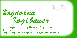 magdolna koglbauer business card